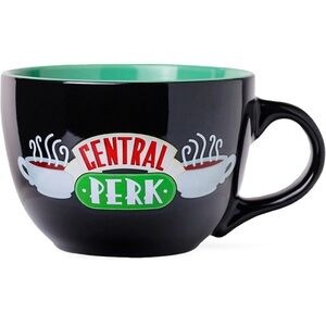 FRIENDS Central Perk Black Ceramic Mug Oversized for Coffee, Soup, 24 Ounces